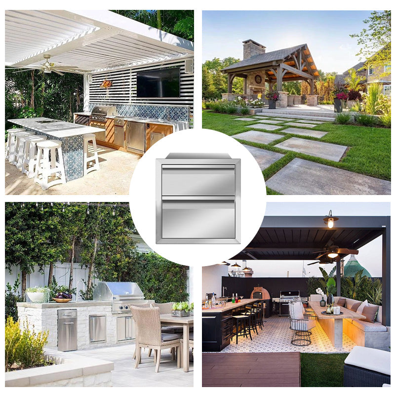 Outdoor Kitchen Drawers, Stainless Steel Built-In Drawers, Outdoor Kitchen Island Or Patio Grill Drawers