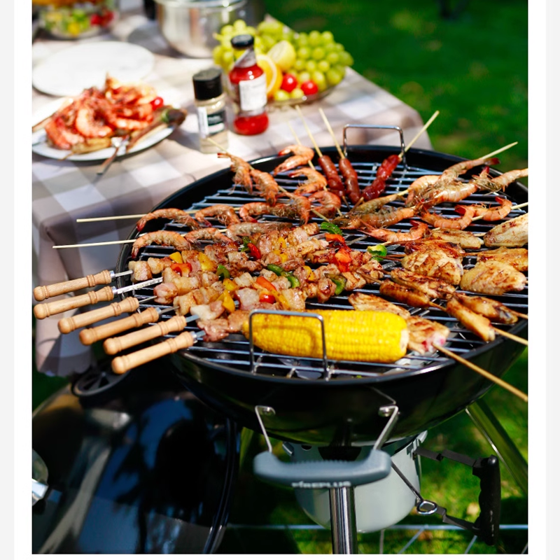 Barbecue Oven Home Villa Outdoor Round Apple Stew Oven Courtyard Charcoal Outdoor Carbon Barbecue Rack