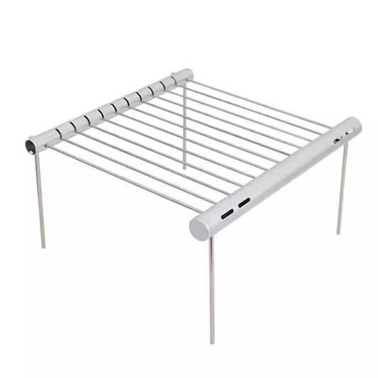 Outdoor Stainless Steel Tubular Barbecue Bracket Portable Stove Bbq Barbecue Rack Household Charcoal Assembly Barbecue Tools