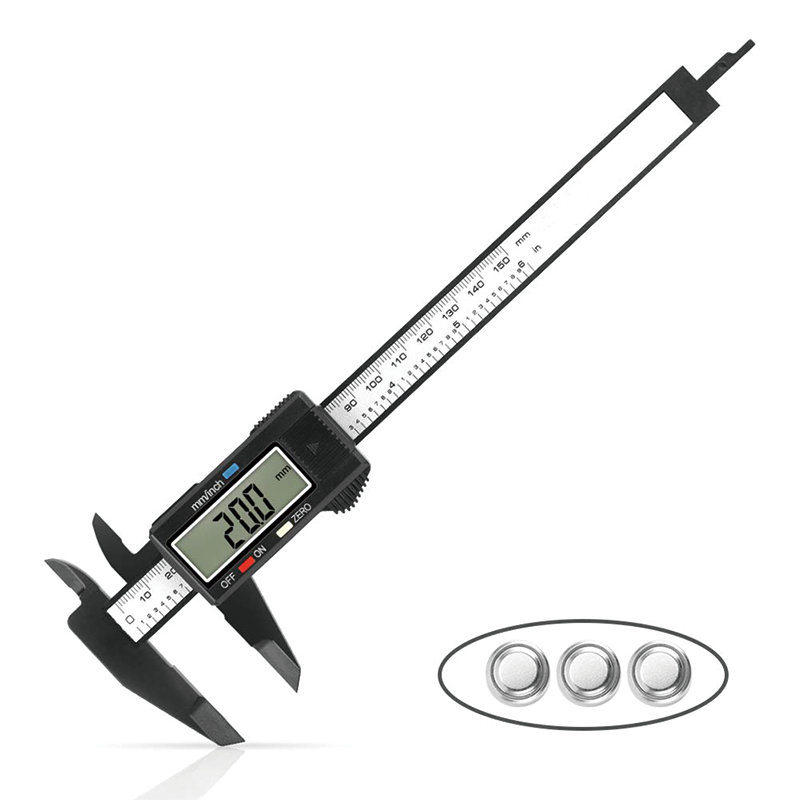 Digital Caliper, 6" Calipers Measuring Tool with Large LCD Screen, Inch and Millimeter Conversion, for Household/DIY Measurment