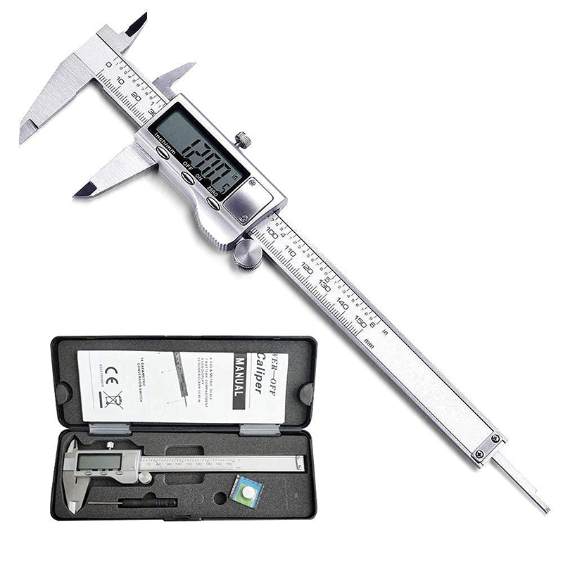 Digital Caliper, 6 Inch Caliper Measuring Tool with Large LCD Screen, Inch and Millimeter Conversion