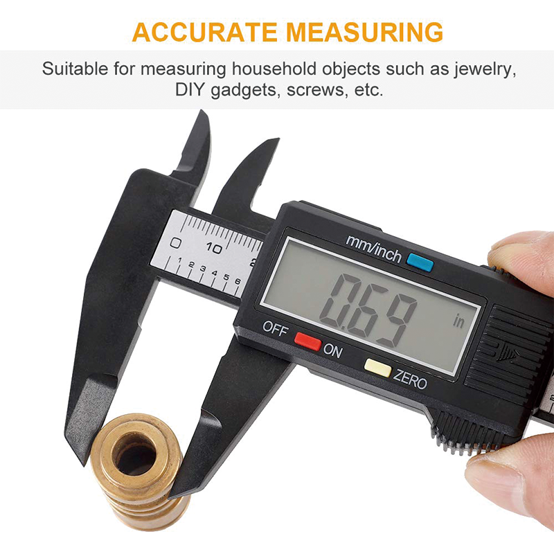 Digital Caliper, 6" Calipers Measuring Tool with Large LCD Screen, Inch and Millimeter Conversion, for Household/DIY Measurment