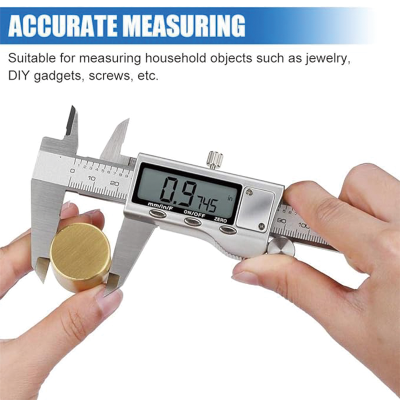 Digital Caliper, Calipers Measuring Tool 0-6", Electronic Micrometer Caliper with Large LCD Screen,Inch and Millimeter Conversion, Two Batteries Included