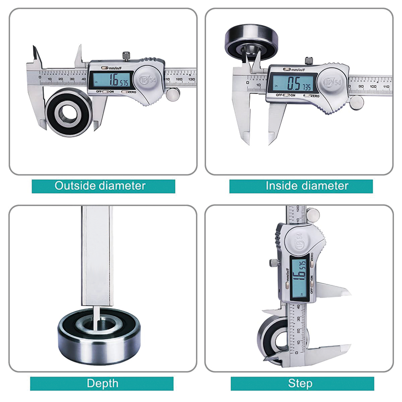 Digital Caliper, Calipers 6 Inch Calipers Measuring Tool, Easy Switch from Inch Metric Fraction, with Large LCD Screen