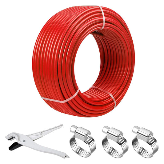 PEX-B Pipe Oxygen Barrier 1/2 Inch 300ft 1 Rolls PEX Tubing Durable Leakage-Proof Flexible PEX Pipe for Residential Water Lines in Homes