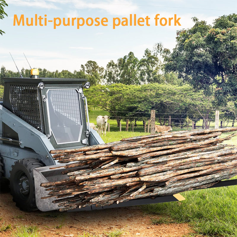 43 Inch 2000 Lb Clip-On Pallet Forks Heavy Duty Tractor Forks, Tractor Forks For Agriculture And Farm