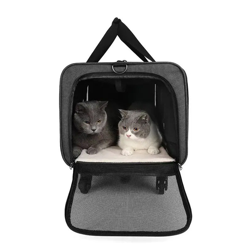 Soft-Sided For Medium Cats And Puppy Dog Cat Breathable Removable Trolley Bag Carriers Pet Travel Carriers