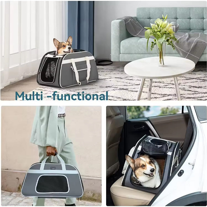 Pet Carrier With Removable Wheels For Small Dogs Cats Ventilated Design Breathable Carrier Backpack Cat Pet Carrier Bag