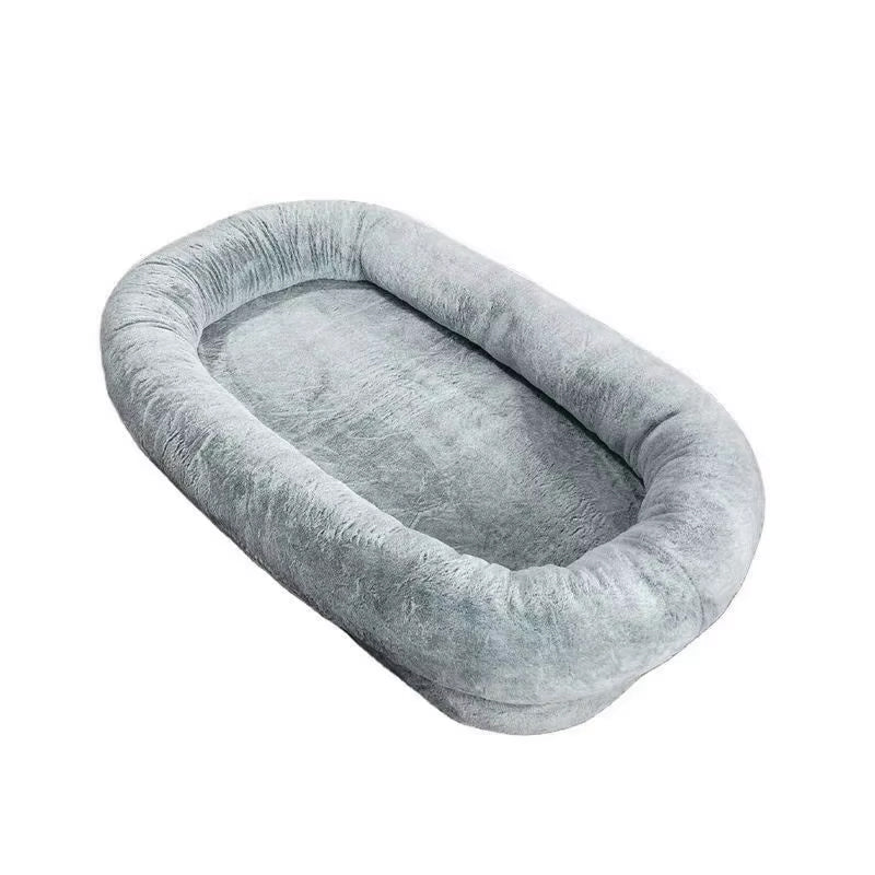 Large Dog Bed For Human And Pet Cozy Dog Bed Calming Pet Dog Kennel Nest Plush Soft Pet Bed Luxury Non-Slip Bottom Huge Human