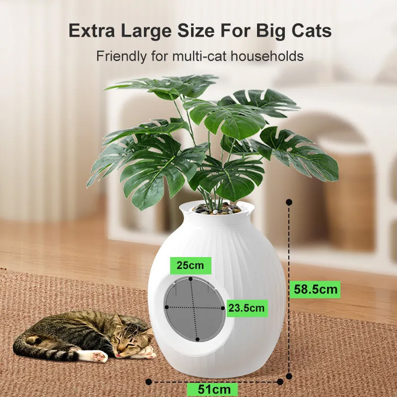 New Design Pet Furniture Hidden Cat Litter Box With Plant Pot Multi-Functional Pet Bed House For Cats And Puppy