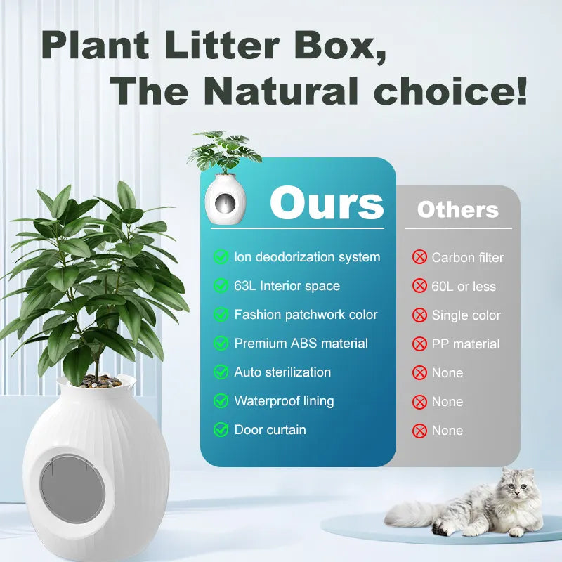 New Design Pet Furniture Hidden Cat Litter Box With Plant Pot Multi-Functional Pet Bed House For Cats And Puppy