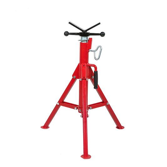 V-Head Steel Pipe Stands 12 Inch Adjustable Height 28"-52" Durable Pipe Jack Stand For Sale