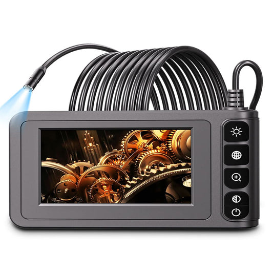 4.3" Pipe Inspection Camera LCD Screen HD Digital Snake Camera with 8 LED Lights 16.5FT Semi-Rigid Cable for Home Wall Duct Drain Pipe Plumbing