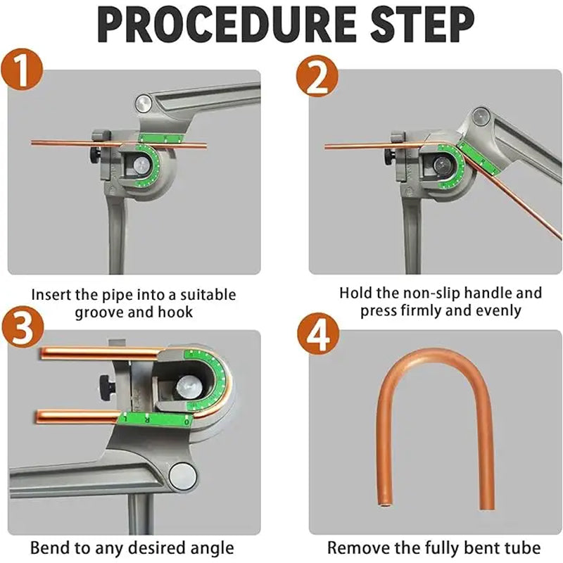 3 In 1 Pipe Tube Bender 180 Degree Hvac Copper Aluminum Tubes Bending Tool For Air Conditioning Refrigeration Repair