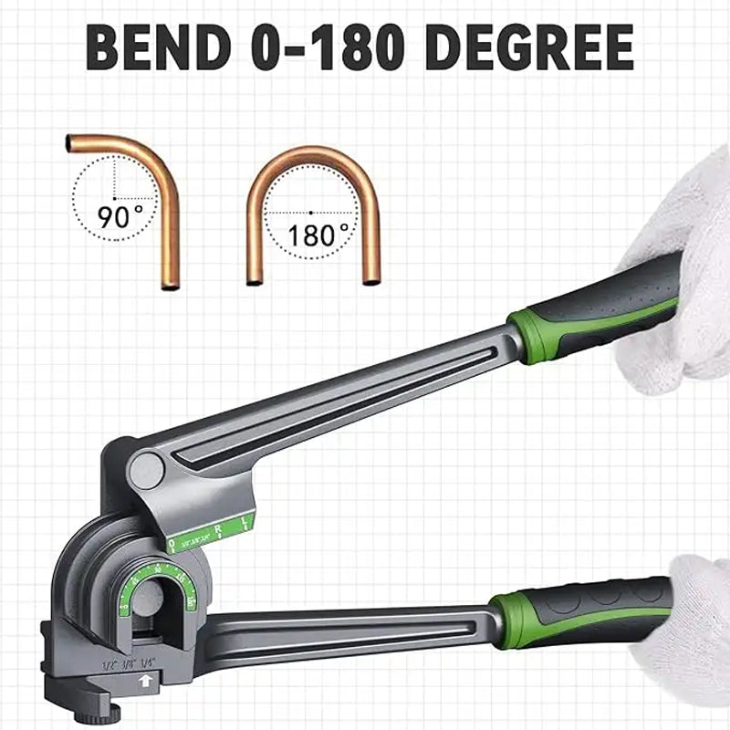 3 In 1 Pipe Tube Bender 180 Degree Hvac Copper Aluminum Tubes Bending Tool For Air Conditioning Refrigeration Repair