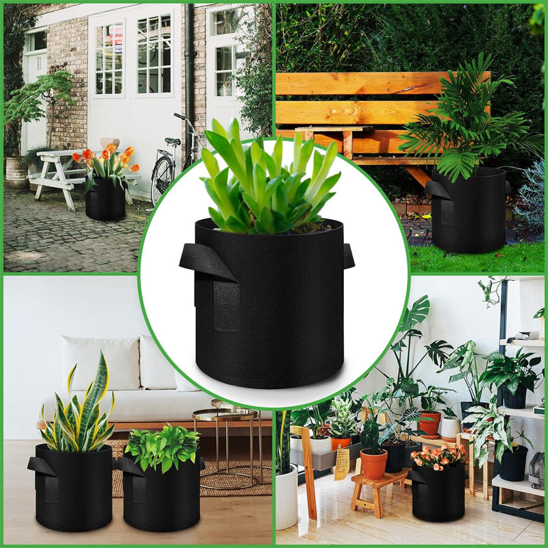 12 Pack 10 Gallon Plant Grow Bags, Thick Non-Woven Plant Pots With Handles For Garden Planting