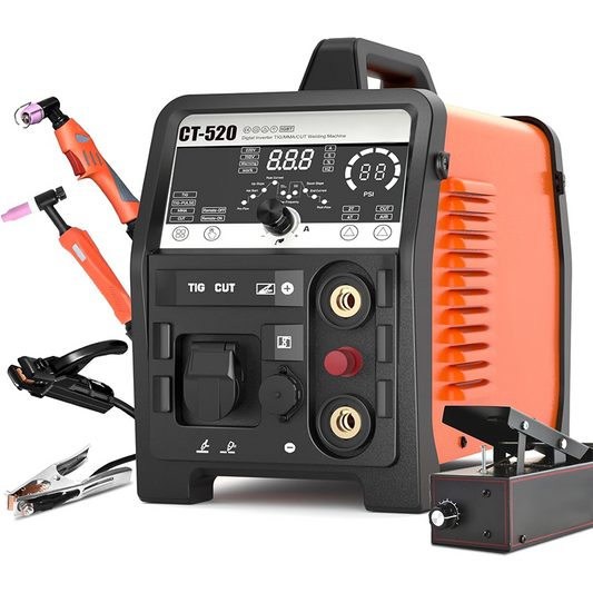 Plasma Cutter 50Amp,110V/220V Portable Metal Cutting Machine,Non-Touch Pilot Arc Air Cutting Machine with Torch,With Air Pressure Digital and Foot Pedal