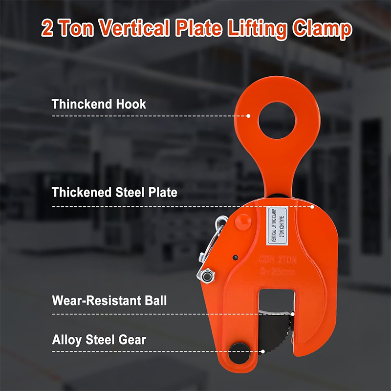 Plate Lifting Clamp,2 ton vertical flatbed, sturdy steel flatbed for transport
