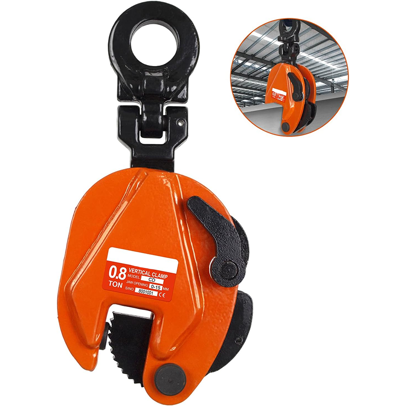 Vertical Plate Clamp 1760 Lbs, 1 Ton Plate Lifting Clamp Jaw Opening Up To 0.8 Inch Heavy Duty Lifting Clamp For Lifting And Transporting (1760 Lbs 0.8 Tons)