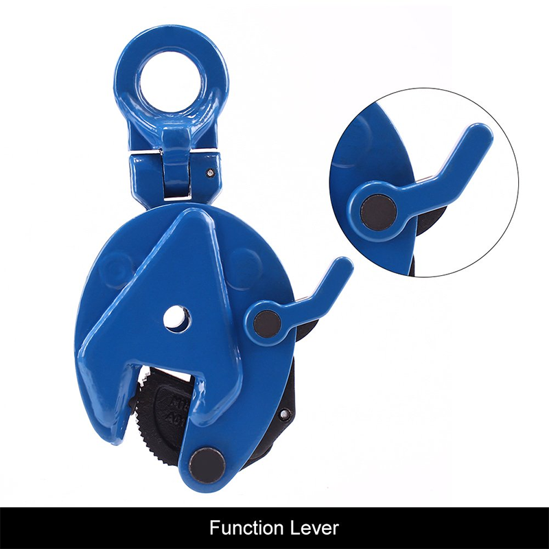 Vertical Plate Clamp, 1760 lbs Plate Lifting Clamp, 0.8T, Jaw Opening Max 0.6 Inch, for Lifting and Transporting