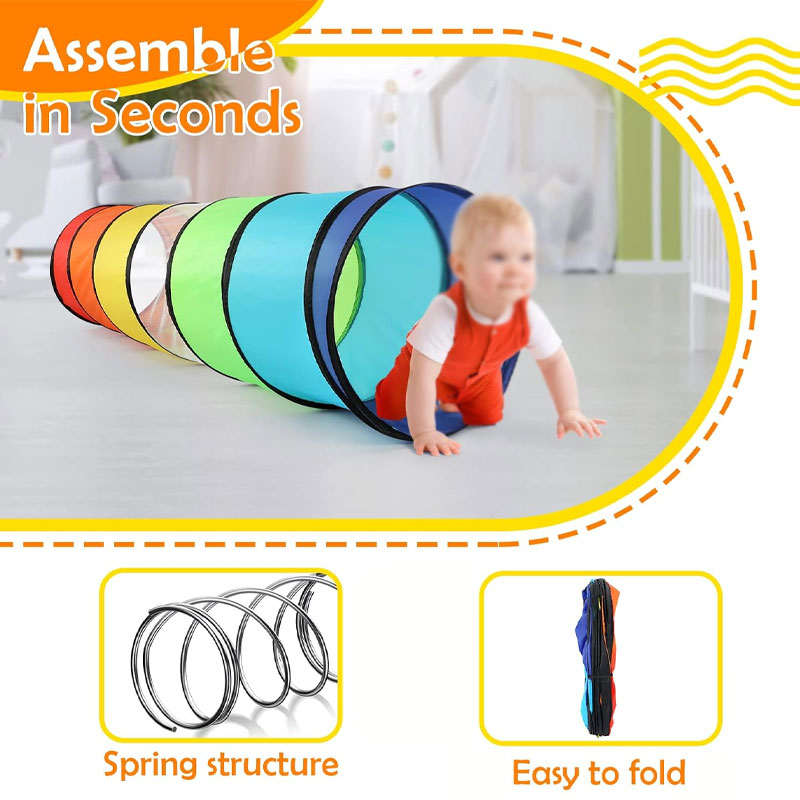 Children's Tunnel Tent, Colorful Pop-up Crawling Tunnel Toy With Breathable Mesh, Foldable, Suitable For Infants And Toddlers To Play