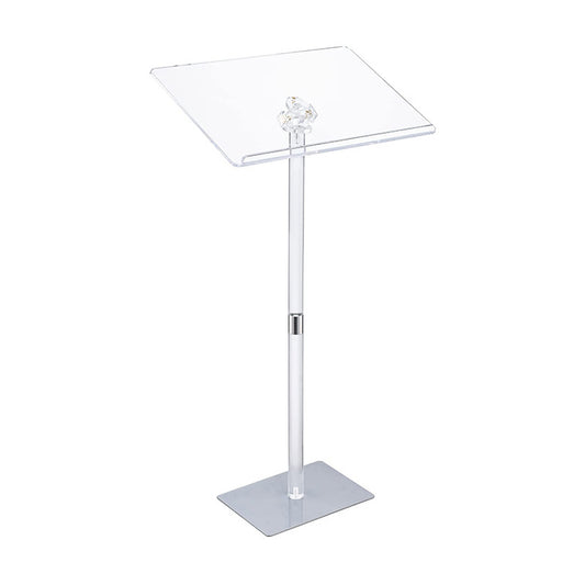 Acrylic Podium Stand Angle Adjustable Modern Lecterns & Pulpits For Classroom Concert Church Speech Easy Assembly Metal Base