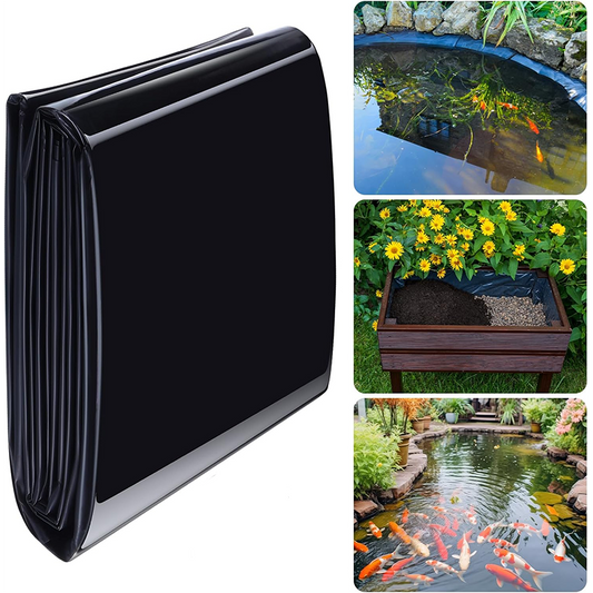 Pond Liner,10 x 10 Feet HDPE Garden Pond Liner, 7.8 Mil Thickness Flexible Liners Black Pond Skin for Waterfall, Stream, Fountains and Waterscape