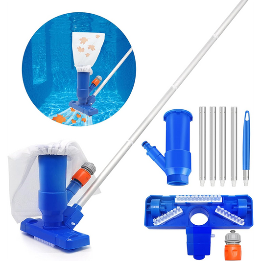 Pool Cleaner，Pool Vacuum Cleaner, Pool Vacuum Cleaner Base With Brush And Removable Reinforced Aluminum Pole, Pool Vacuum Cleaner, Swimming Pool Pond Jet Vacuum Head With Leaf Bag For Cleaning Vacuum Pool