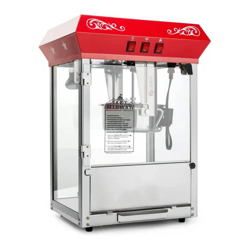 Hot Sale Red Bar Style Popcorn Commercial Machine Automated Popcorn Mobile Machine