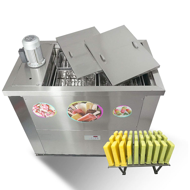 Commercial 4 Mold Sets Popsicle Machine 30 Pcs Lollipop Set Ice Lolly Machine Stainless Steel Ice Pop Maker for Bars, Cafes, Milktea Store, Snack Food Street