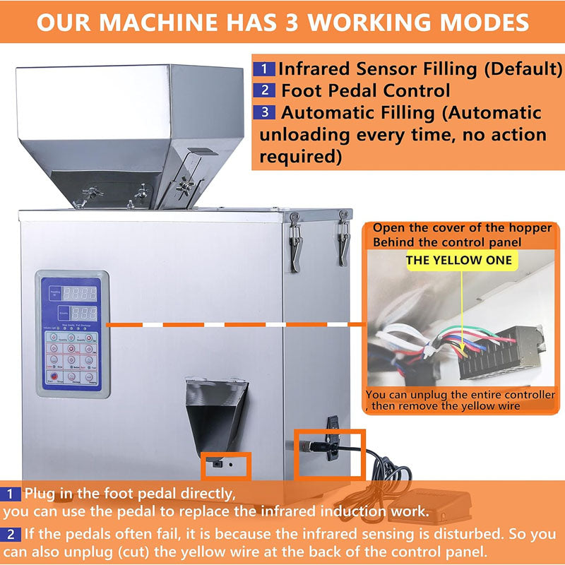 Powder Filling Machine 1-100G Particle Filling Machine Automatic Powder Particle Dispenser For Flour Glitter