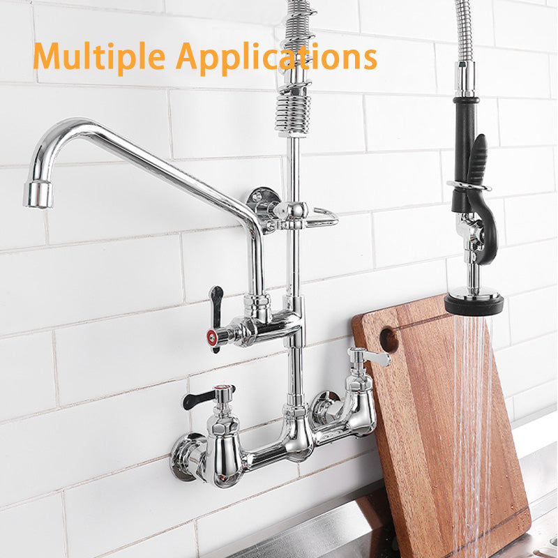 Commercial Kitchen Faucet, Restaurant And Hotel Faucet, High Pressure Hot And Cold Dishwashing Shower