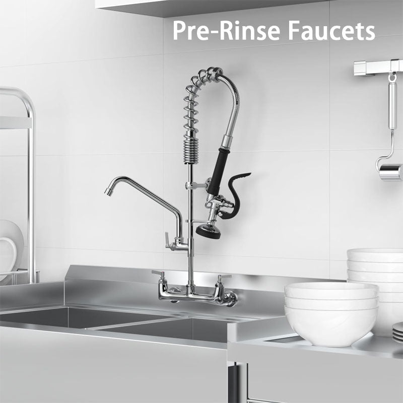 25-Foot Pull-Out Faucet, Dual-Temperature High-Pressure Countertop Flushing Faucet, Flushing Shower Head