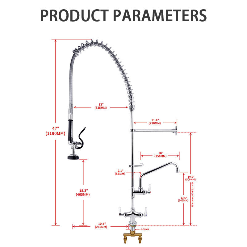 High Pressure Shower Head With Swing Faucet, All Copper Shower Head Faucet