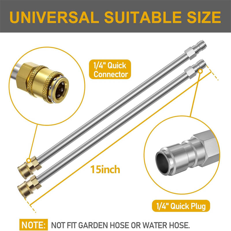 16.5'' Pressure Washer Surface Cleaner with  2 Extension Wand 2 Replacement Nozzles For Floor Driveway