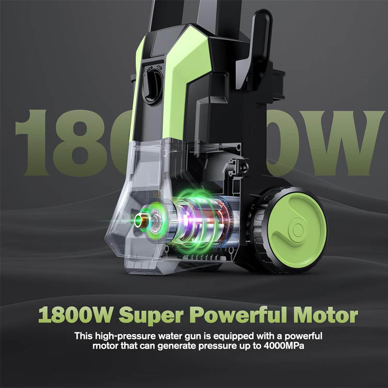 Pressure Washers 2600PSI Max 2.0 GPM Power Washer with 4 Nozzles Foam Cannon & Spray Gun for Floor/Cars/Fences/Patios