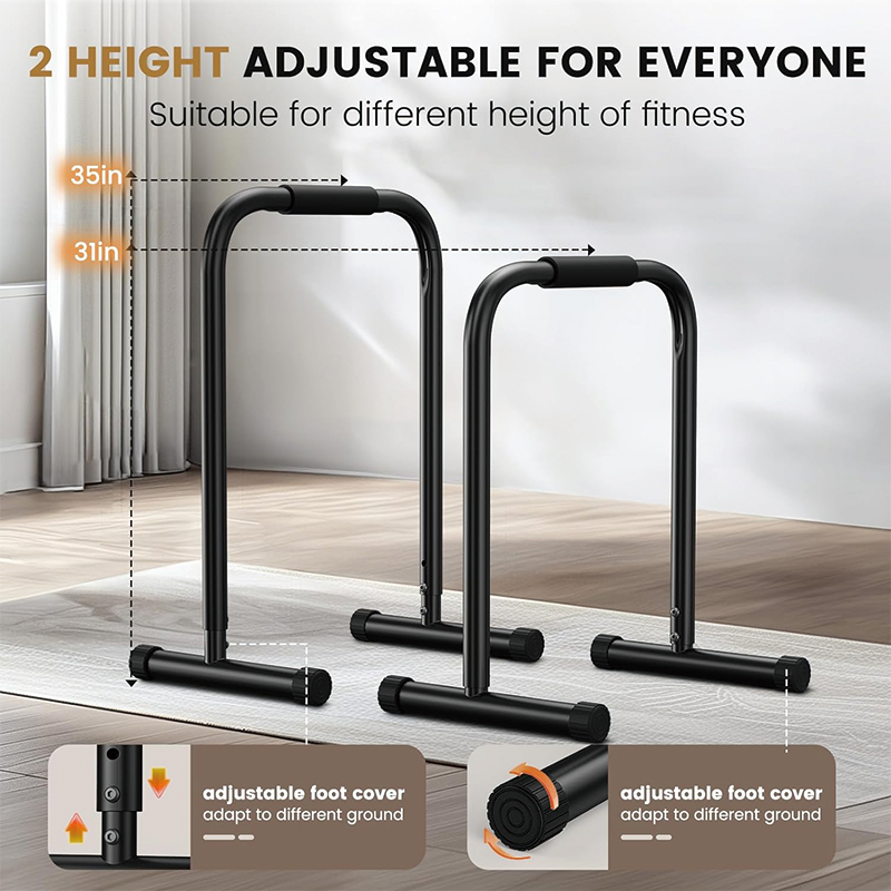 Dip Bars, 400 lbs Capacity Portable Parallel Bar, Adjustable Heave Duty Dip Stand Station, for Home, Calisthenics, Exercise