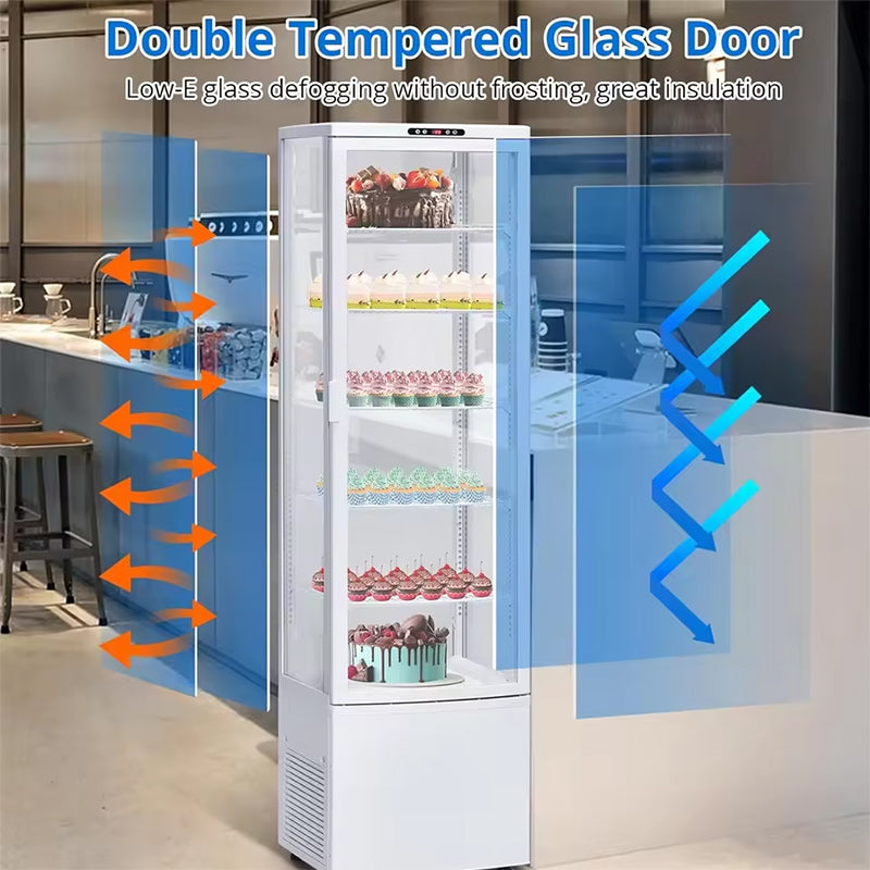 9.8 Cu.FT Commercial Countertop Pastry Display Case Cooling Refrigerated Bakery Cases