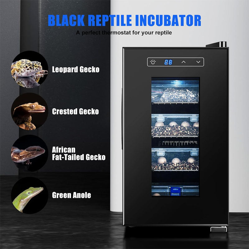 23L Reptile Incubator Small Digital Lab Incubator Cooling and Heating 10−40°C Precise Temperature Control