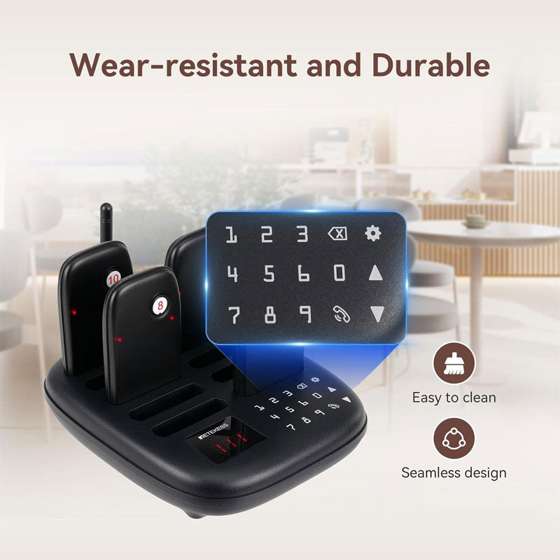 Restaurant Pager System, Pager And Buzzer With Vibration, Flash And Buzzer, 10 Pcs, For Restaurant, Church, Dining Car