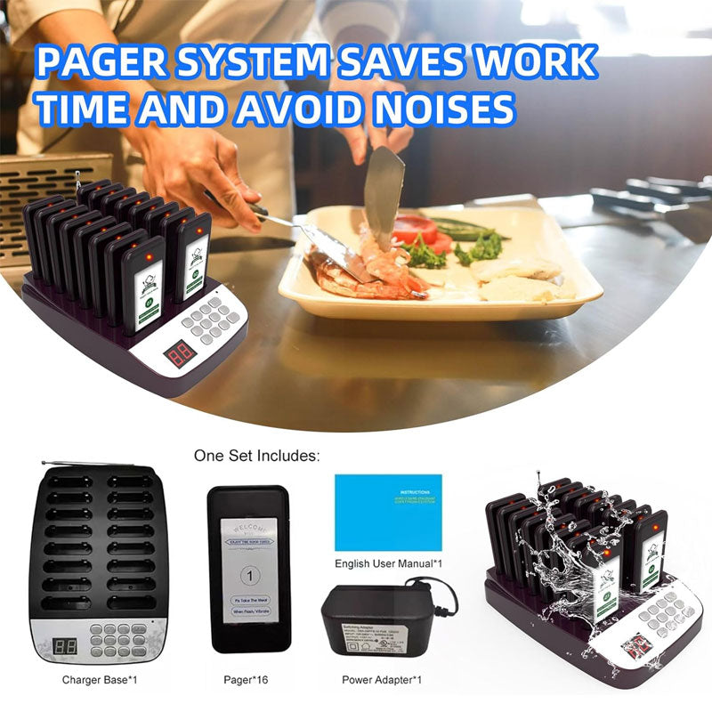 Restaurant Pager, 16 Restaurant Restaurant Wireless Pager For Restaurants, Hospitals And Hotels