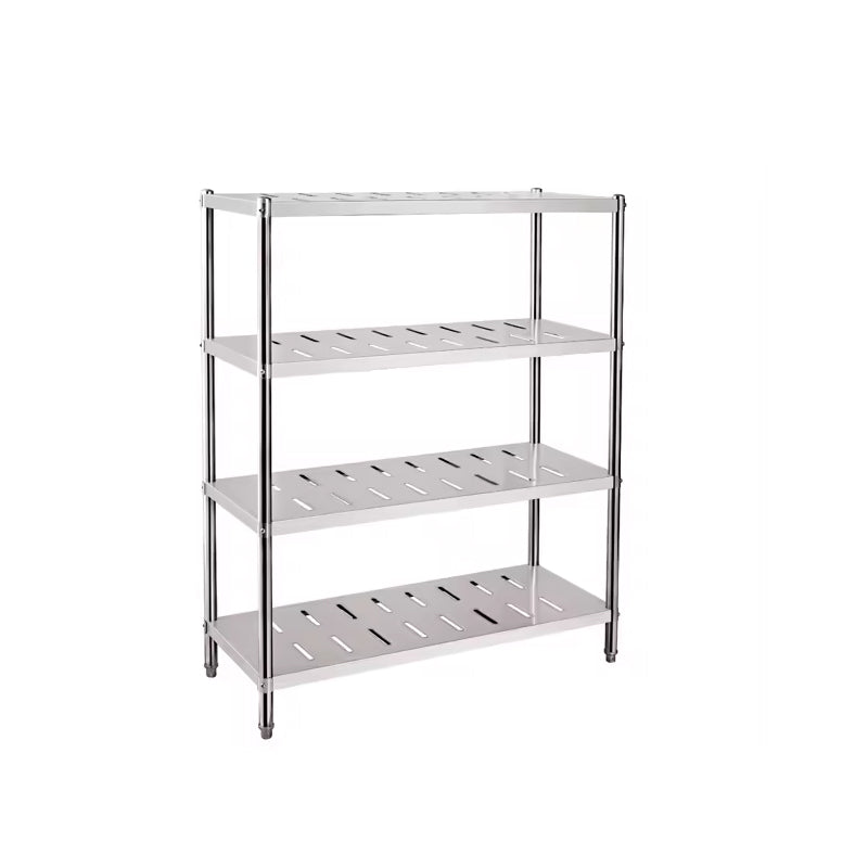 Thickened Stainless Steel Commercial Kitchen Rack Stainless Steel Four Layer Punching Kitchen Dish Rack, Kitchen Storage Rack