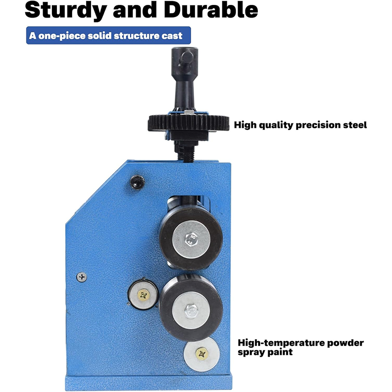 Rolling Mill, 3 in 1 Light Duty Roller Machine with Hand Crank for Pressing Gold, Silver and Copper Metals into Various Sizes of Jewelry Sheets, Square and Half Round Wires