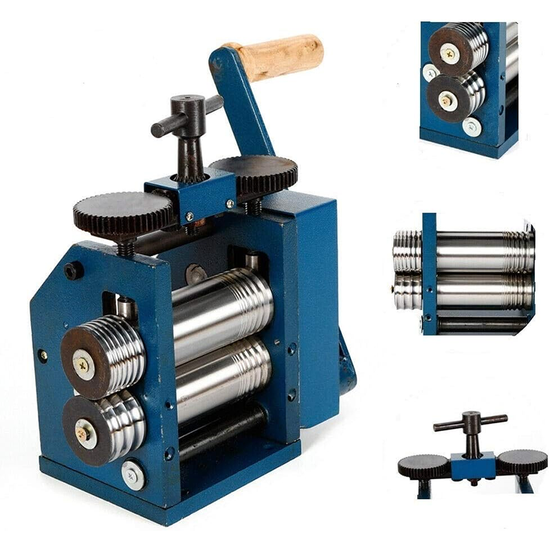 [Upgraded Version] Manual Rolling Mill - 3 Inch (75mm) Roller Manual Combination Roller Jewelry Press Tool Jewelry DIY Tool - for Metal Sheet/Wire/Flat Pressing