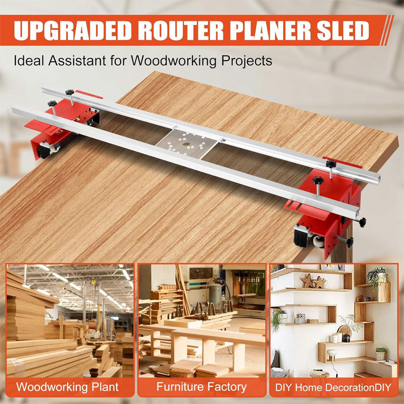 Router Sled, Portable And Easily Adjustable Plate Flattening Jig, 60 Inch Router Sled For Wood Flattening, Home DIY