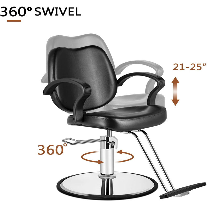 Salon Chair Salon Chair for Hair Stylist Swivel Styling Chair Heavy Duty Hydraulic Pump Adjustable