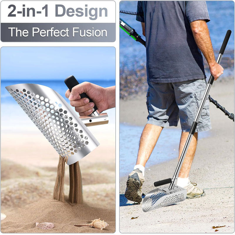 Stainless Steel Sand Shovel Gold Panning Shovel, Outdoor Treasure Hunting Beach Shovel