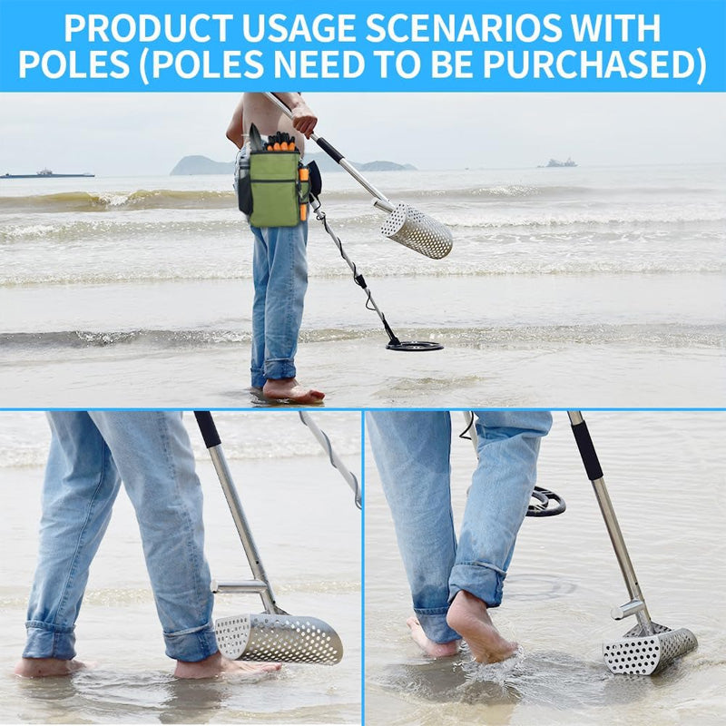 Metal Detection Sand Shovel Stainless Steel Digging Shovel For Beach And Underwater Treasure Hunting