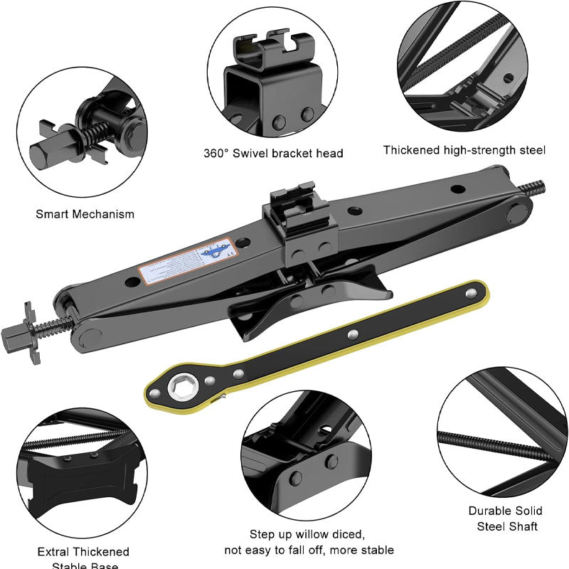 Jack Car Trolley Labor-Saving Wrench Hydraulic Vehicle-Mounted Electric Horizontal And Vertical Scissor Type Hand Crank Bracket Qianjin Jack