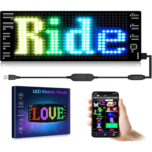 Scrolling Sign Programmable LED Sign Flexible Digital Sign Control by Bluetooth APP DIY Design Animations